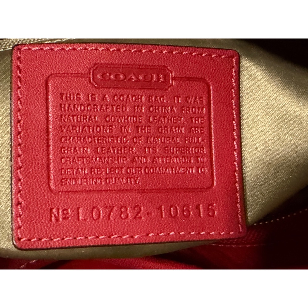 Coach 10615 Ergo Hobo Bag Womens Red Leather Brass Hardware Good Condition - Picture 3 of 16